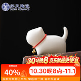 苏氏陶瓷羊脂玉瓷茶具配件茶宠致白小猫咪