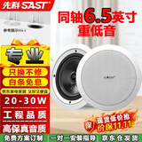 先科（SAST）YS4-5同轴定压吸顶喇叭20W音响背景音乐公共广播音箱家庭影院高保真天花家用门店商场吊顶6.5英寸