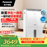 松下（Panasonic）除湿机 家用抽湿机 除湿量21升/天45㎡ 除菌除味 净化除湿一体机 回南天轻音干衣APP控制F-42C2YTA