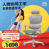 Ergonor保友金豪b雄鹰/悦动 人体工学椅护腰办公椅电脑椅 银白(云感坐垫)