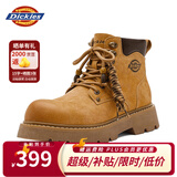 Dickies马丁靴男鞋秋冬季百搭靴子男女情侣大黄靴厚底增高鞋子男士工装靴 土黄 40 【偏大一码，适合运动鞋41】