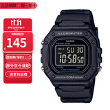 卡西欧（CASIO）卡西欧手表小方块防水数显电子表狂飙安欣同款男女学生运动手表 W-218H-1B