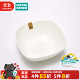NITORI宜得利家居 简约可进洗碗机碗碟盘子圆盘汤勺纯白骨瓷系列餐具 6英寸方碗 纯白骨瓷
