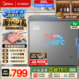 美的（Midea）【全网热销】KMF系列冰柜小型家用减霜非无霜冷藏冷柜顶开门小冰柜一级能效冷冻柜国家补贴 200KMF+囤货优选 200升