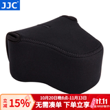 JJC 相机内胆包 适用于富士XE4 XT30II佳能R50V M6II索尼A7C ZV-E1奥林巴斯EM10II EM5M2收纳保护套 OC-F2中号 黑色