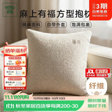然牌棉麻枕头 A类枕芯沙发枕办公室客厅方形枕单只 50X50cm
