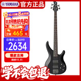 雅马哈（YAMAHA）电贝司 四弦贝斯入门初学吉他进阶摇滚演出专用TRBX304 BL黑色
