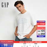 盖璞Gap男女装2026秋季新款纯棉logo字母宽松短袖T恤百搭上衣 白色 868224 2XL (185/104A)亚洲尺码