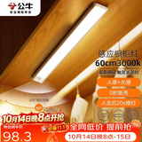 公牛（BULL）感应橱柜灯衣柜灯LED人感光感磁吸 卧室床沿玄关小夜灯60CM3000K