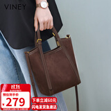 viney牛皮包包女包手提菜篮子包轻奢斜挎单肩生日礼物高级感送女友老婆