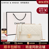CinvaiKrose官方店小c&k包包女包2026新款单肩斜挎包女士菱格链条包生日礼物 米白Beige【大号】送女友老婆女生走心