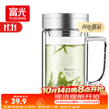 富光双层玻璃杯高硼硅男女士办公大容量茶水分离耐热泡茶水杯子带把手