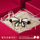亚历山大（ALEXANDRE DE PARIS）戴安娜发夹蝴蝶结发饰送女朋友礼物 6公分X米色礼盒装