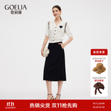 歌莉娅女装套装春季高级感一整套穿搭巨好看通勤两件套1C3JAA570 13X黑白双色 M