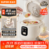 苏泊尔（SUPOR）1.6升大容量  家用1-2人 有钛陶瓷不粘内胆 小型迷你智能多功能 电饭煲电饭锅煮饭锅 F16R1091微压