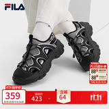 斐乐猫爪凉鞋｜FILA沙滩鞋女鞋凉拖玛丽珍鞋子女 黑/燧石灰-BA 37.5