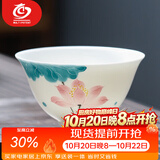 MULTIPOTENT功夫茶杯手绘白瓷主人杯个人杯品茗杯沁杯-语荷精美伴手礼盒套装