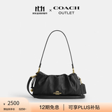 蔻驰（COACH）奥莱女士女包褶饰FAYE 26号拉绳手袋单肩斜挎包通勤百搭 IM/黑色