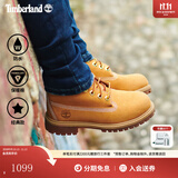 添柏岚（Timberland）官方踢不烂大童大黄靴马丁靴高帮户外偏大|12709 12709W/小麦色  宽版 32.5