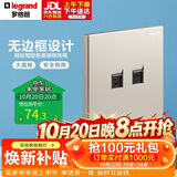罗格朗（LEGRAND）开关插座面板 仕典米兰金电话电脑（超五类）插座