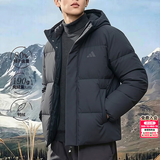 阿迪达斯（adidas）羽绒服男装 2026冬季新款运动服户外防寒保暖服连帽加厚外套男 黑色/保暖/绒子含量80%/主推 M 【170-175cm/130-140斤】