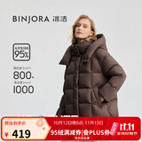 冰洁BINJORA 短款脱卸帽羽绒服女95白鸭绒泡芙羽绒服【泡芙首选推荐】
