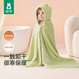 欧孕（OUYUN）婴儿浴巾珊瑚绒吸水速干儿童斗篷浴袍带帽春夏宝宝洗澡浴衣恐龙S