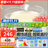 惠普隐形风扇灯客厅餐厅静音吊扇灯 2026年新款家用一体电扇吊灯具 店长推荐-42寸吸顶款/离线语音