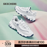 斯凯奇（Skechers）小白熊女士休闲鞋秋季厚底百搭运动软底老爹鞋99999863 白色/海军蓝色/WNV 37.5 尺码偏大,建议选小半码