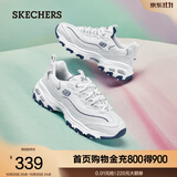 斯凯奇（Skechers）小白熊女士休闲鞋秋冬季厚底百搭运动软底老爹鞋99999863 白色/海军蓝色/WNV 37.5 尺码偏大,建议选小半码
