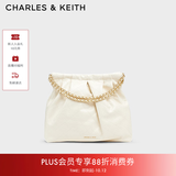 CHARLES&KEITH子母链条大容量流浪包托特包单肩斜挎包女包生日礼物CK2-40671449 【L号】Cream奶白色 L