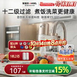 安吉尔陶瓷水龙头净水器净化家用自来水过滤器除异味异色净水机  一机二芯套装 LT3672-CF30
