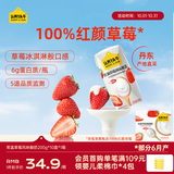 认养一头牛丹东红颜草莓常温酸奶200g*10盒团购京东自营整箱送礼