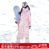 DOOK SNOW 新款滑雪服女套装韩版单板双板防风防水保暖夹棉滑雪装备 808粉色+605粉色（牧途雪） M （100-110斤）