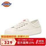 Dickies女士帆布鞋潮流休闲鞋子布鞋低帮百搭女士平底鞋 米色 37 