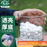寿禾 水培玻璃杯花盆加厚透明植物插花容器 10*10cm圆形水培玻璃瓶