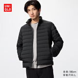 优衣库高级轻型羽绒茄克男女装便携立领外套排骨夹克478273 478273/09黑色 XL