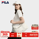 FILA斐乐抗菌斜挎包女士经典传承月牙包内里单肩包百搭腋下包 云菇白-WT XS