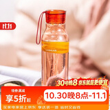 乐扣乐扣（LOCK&LOCK）夏季运动水杯简约塑料杯户外便携水壶男女学生杯子粉色550ML