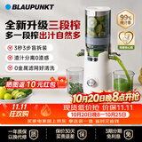蓝宝（BLAUPUNKT）榨汁机原汁机家用渣汁分离升级三段榨果汁冰淇淋机大口径水果蔬菜榨汁纯汁率99%好清洗YJ02