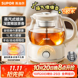 苏泊尔（SUPOR）蒸汽喷淋煮茶器煮茶壶泡茶烧水壶养生壶恒温电热水壶办公家用304不锈钢蒸茶器SW-10C09