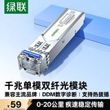 绿联千兆光模块 1.25G单模双纤SFP光模块 1310nm波长兼容华为/华三/锐捷 LC接口20km1只装 55208