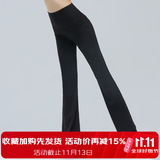 CONNY高腰提臀瑜伽裤女外穿舞蹈练功裤宽松广场舞服装跳舞裤跑步运动裤 黑色棉氨纶厚款 2XL