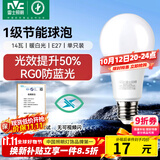 雷士（NVC）LED灯泡球泡家用商用大功率节能14瓦暖白4000K【一级能效】