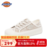 Dickies女士帆布鞋潮流休闲鞋子布鞋低帮百搭平底鞋 卡布奇诺 37