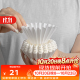 泰摩滴滤壶专用蛋糕形过滤纸 手冲咖啡壶滤纸 金龙杯平底咖啡滤纸 蛋糕型滤纸|01号 白色 50张
