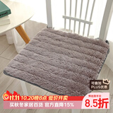 钟爱一生椅垫坐垫办公室椅子垫四季座椅垫凳子垫家用餐椅坐垫纯棉屁垫 秋冬薄款长毛绒-灰色45*45cm 椅子垫