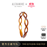 亚历山大（ALEXANDRE DE PARIS）经典系列波浪型发箍百搭头饰送礼礼物 E深褐色