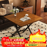 木双福折叠桌餐桌小户型家用客厅吃饭桌子户外摆摊桌子出租房便携小方桌