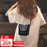 viney牛皮包包女包编织水桶包轻奢斜挎单肩包生日礼物高级感送女友老婆